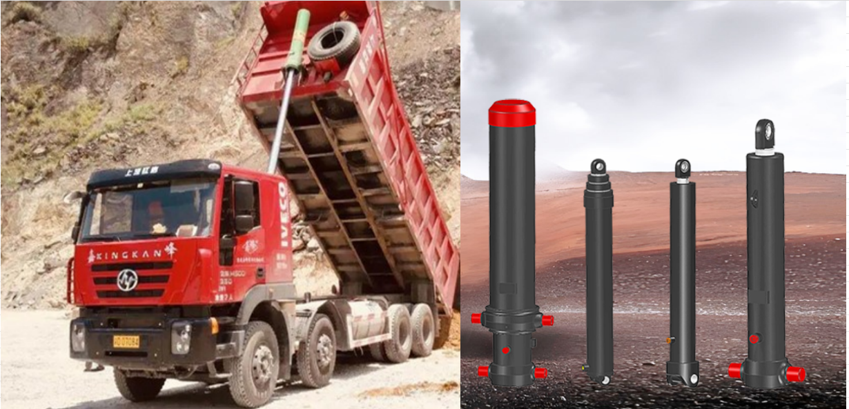 Dump truck hydraulic cylinder
